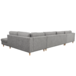 Brandy - U-Sofa - nach links gewendet - grau - mit Chaiselong - L: 360 x T: 211 x H: 78 cm – Bild 5
