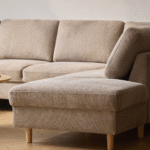 Jennifer linksgewandtes U-Sofa in Sand mit Chaiselongue - L: 300 x T: 208 x H: 82 cm – Bild 8
